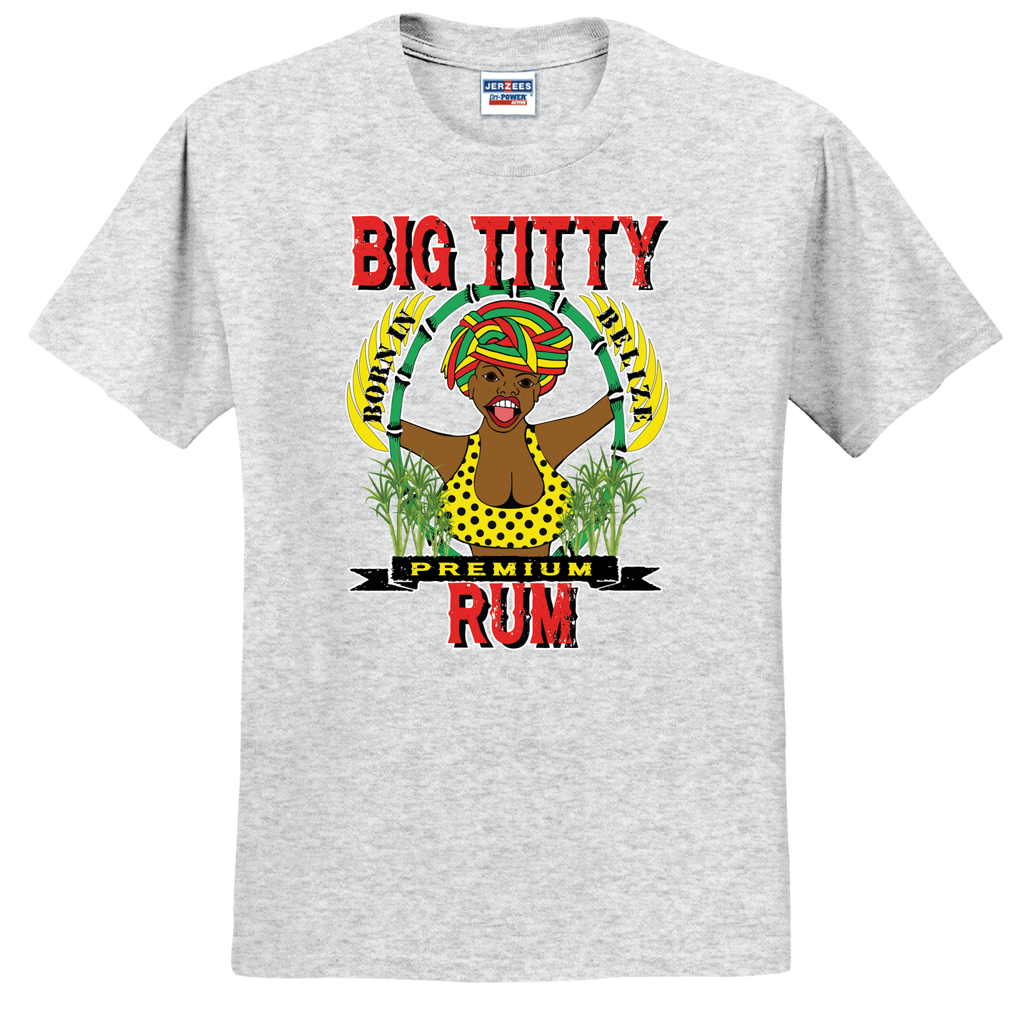 Big Titty Rum T shirt - Large logo on front