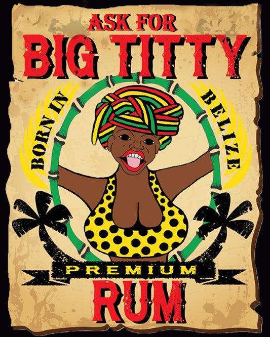 BigTittyRum logo and spirit Posters